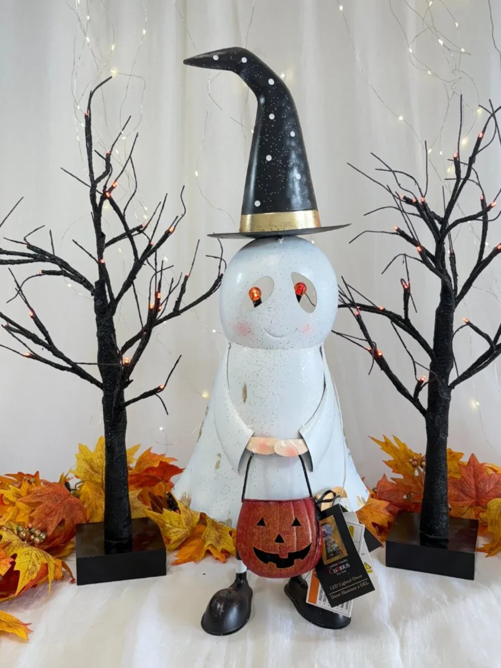 Cynthia Rowley Halloween Trick Treat Ghost Witch Hat Led 25